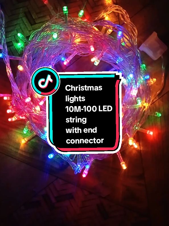 December na buy na po kau netongChristmas lights 10M-100 LED string with end connector#christmastiktok #christmaslight #decoration #DIY #foryourpage #tiktokviral #boost #fypviralシ 