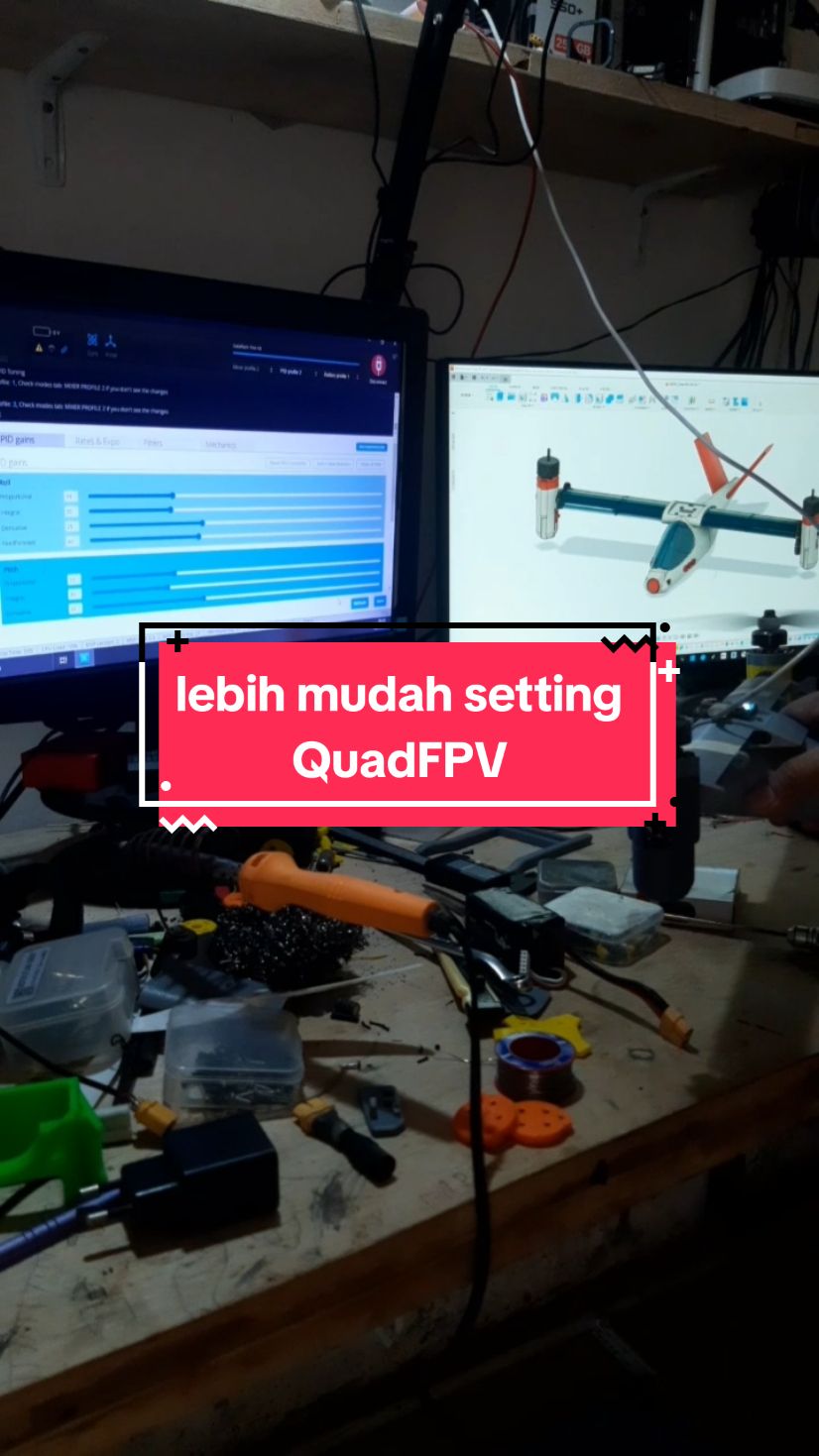 Belajar yangg baru, susah tapi harus dicoba #lombokfpv #3dprinting #inav #vtol #fpvdrone #tiltrotator 