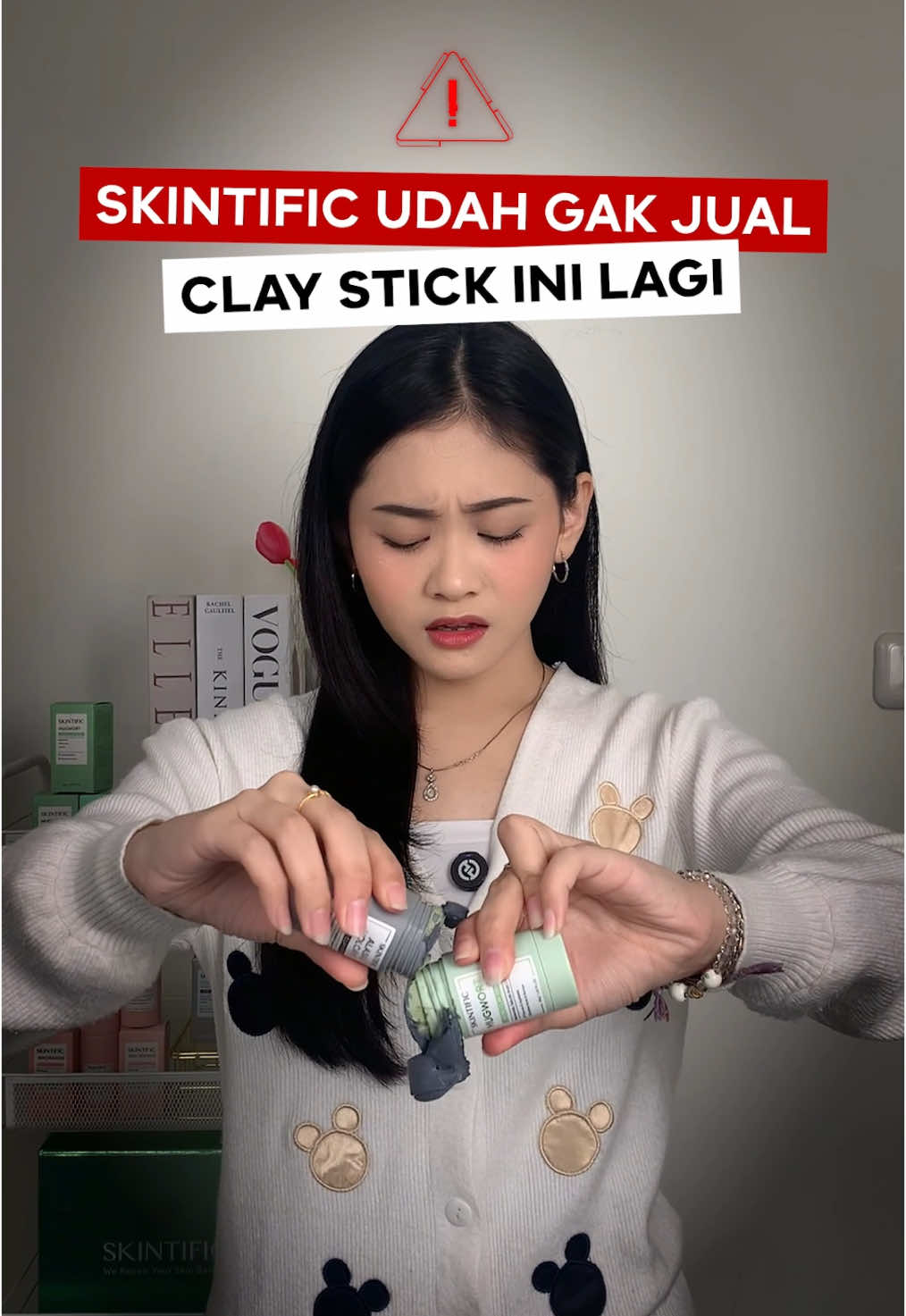 ❤️ Jangan kasih lengah dikit si Mugwort Clay Stick dan Alaska Volcano Clay Stick harganya udah secuan ini!?🤗💚🤍Yuk, checkout sekarang di TikTok LIVE SKINTIFIC yaa🧏‍♀️🫶  #skintific #claystickskintific #jerawat #poripori #acnetreatment #porecleanse #mugwort #alaskavolcano  #bundleclaystick