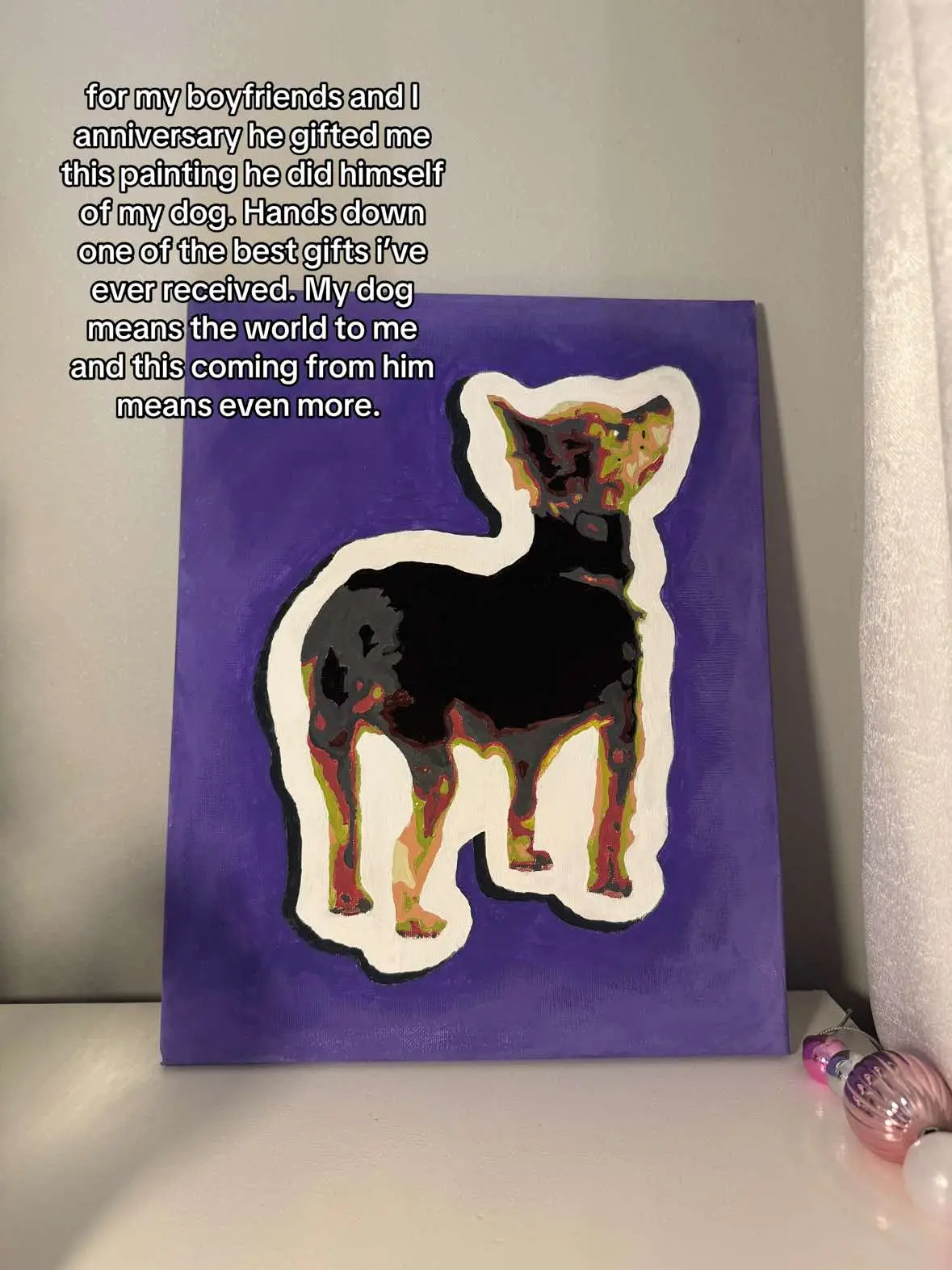 how did i get so lucky #anniversary #thoughtfulgifts #dogmom #painting 