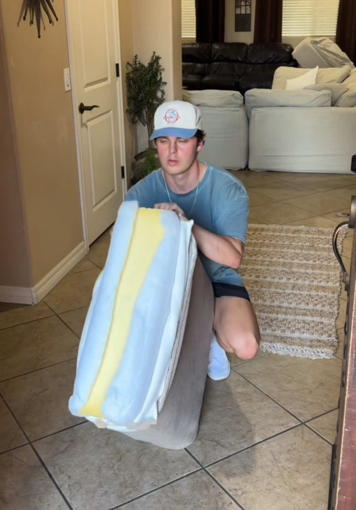 Would you ever buy a used couch? #couchcleaning #fyp #cleaningtiktok 
