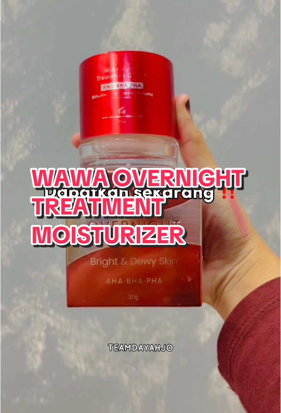 #wawaovernightmoisturizer for all skin types🥰.Ibu pregnant tak sesuai tau📌