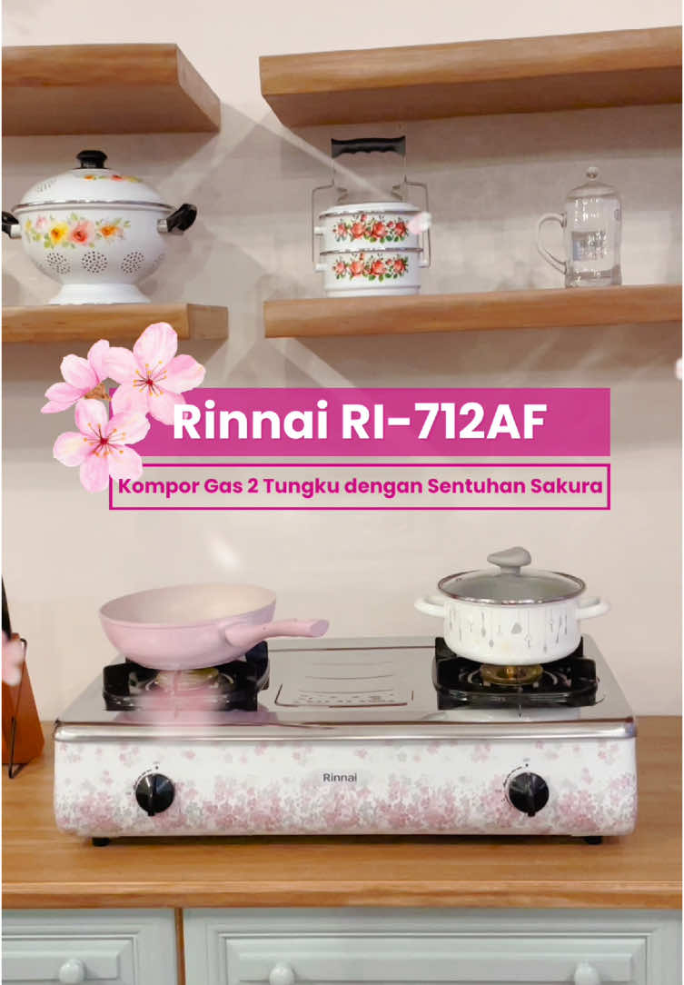 Bikin dapur makin manis plus praktis dengan Kompor Gas Rinnai RI712AF! Desain motif Bunga Sakura yang cantik, bikin dapur makin aestetik. Dua tungku, bisa masak 2 menu sekaligus, jadi lebih cepat! Body stainless steel gampang dibersihin, nggak gampang kotor. Tungku kuningan yang anti karat, panasnya merata. Bisa copot-pasang, jadi nggak ribet deh pas bersihin! Dapatkan Special Price di Live TikTok UFO Elektronika setiap Hari Senin - Minggu jam 13:00 – 16:00 WIB. Jangan sampai kehabisan! UFO Elektronika. #UFOElektronika #RinnaiRI712AF #komporgasrinnai #promospecial 