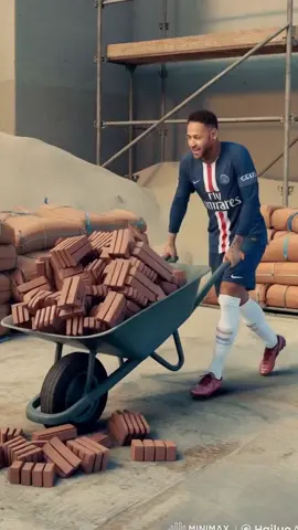 Neymar no seu primeiro dia como pedreiro #neymar #humor #futebol