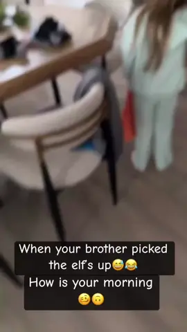 When your borther walks into the kitchen with the elfs in his hand… 😅 #opps #elf #devestated #lostthereminds #onlybeen3days #saveme #littlebrother 