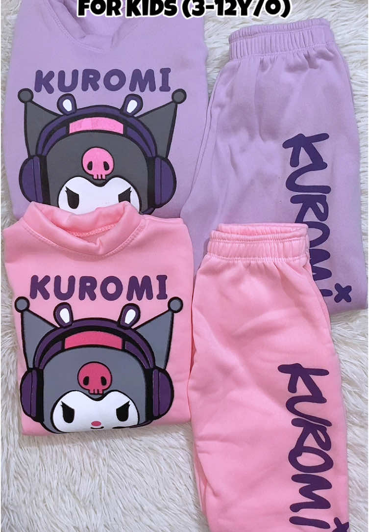Gift ideas for kids 💝 Kuromi Terno Jogger Pants. 💜 #kuromiterno #joggerpants #pulloverterno #kidsclothes #ternosetforkids #outfitidea 
