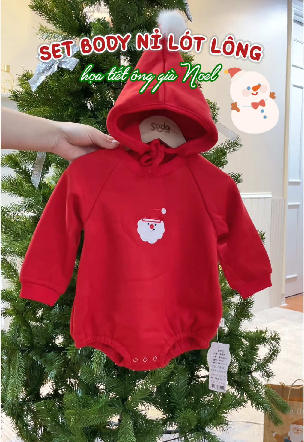 Set body nỉ lót bông hoạ tiết ông già noel siêu xinhhh 🎅🏻🎅🏻 #sodakids #doxinhchobe #viral #xuhuong #noel 