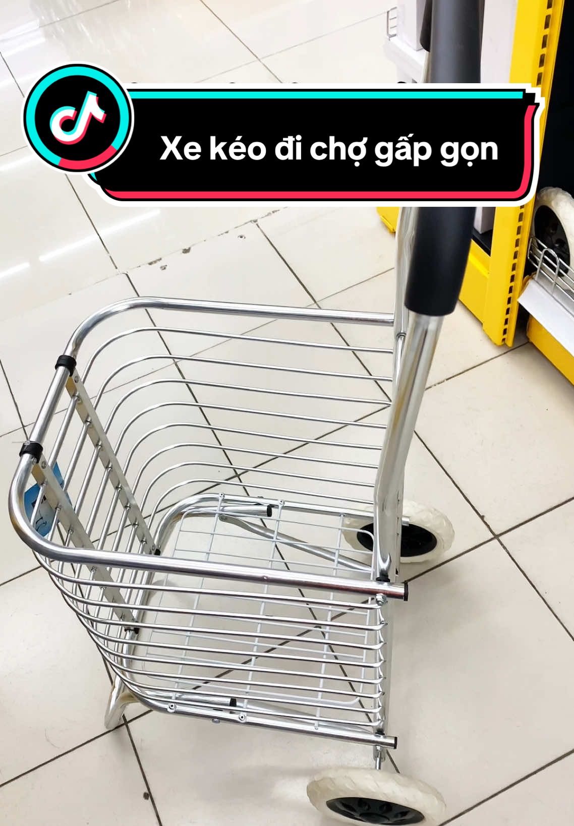 Xe kéo đi chợ gấp gọn. Tặng kèm giỏ đựng đồ #thinhhanh #viralvideo  #hashtagxuhuongtiktok #giadungthongminh8386 #giadungnoidiatrung8386 #xe #xekeo #xekeodicho #xekeodichogapgon 
