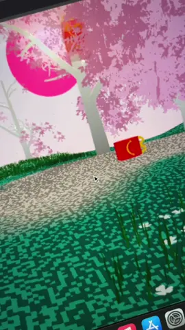 Part 2 building an interactive 3D website for part of Miami Basel. Addint in trees and happy meals woth physics. Also, what do we think about my glitch effect shader?? I think i might be obsessed with it!! . #threeJS #creativecoding #techart #webgl #shaders #b3d #3ddesign #r3f 