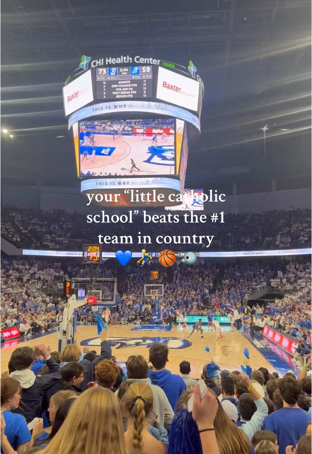 omaha’s a place #1 teams come to die 😚 #collegebasketball #creighton #kubasketball #creightonbasketball #omaha 