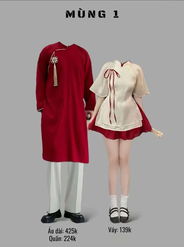 Nôn TếT quá  outfit ngày tết cho các cặp đôi #xuhuongtiktok #fyp #trending #foryou #moingaymotoutfit #xuhuong #tet 