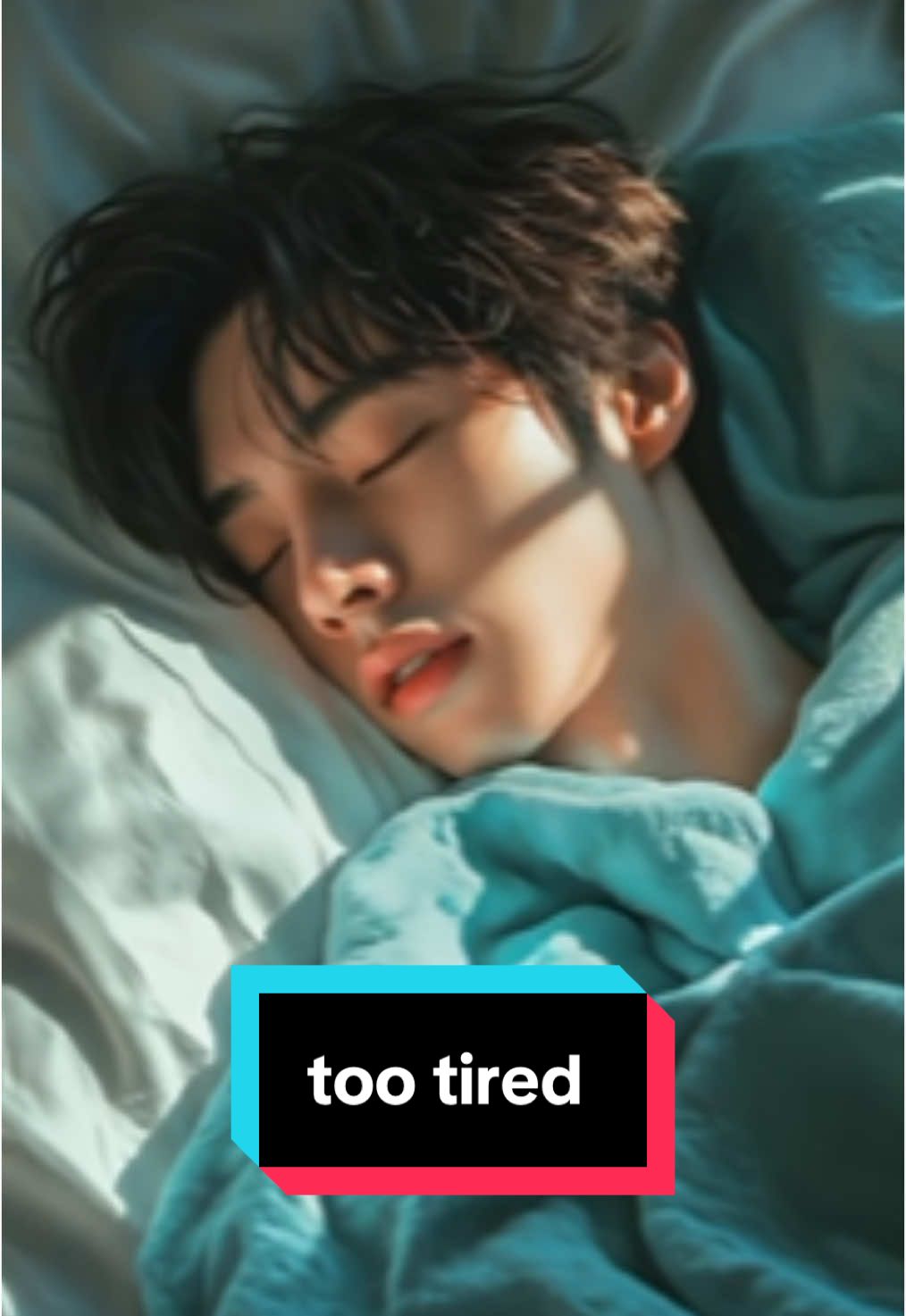 Today’s content: an artistic representation of me sleeping. Title: ‘The Snooze Masterpiece’ 🛌🎨💤 - I was too tired from work yesterday, so my brain could not come up with anything spectacular today 😅#aiartcommunity #aiart #DigitalArt #handsomeasianman #fantasyart #goodmorning 