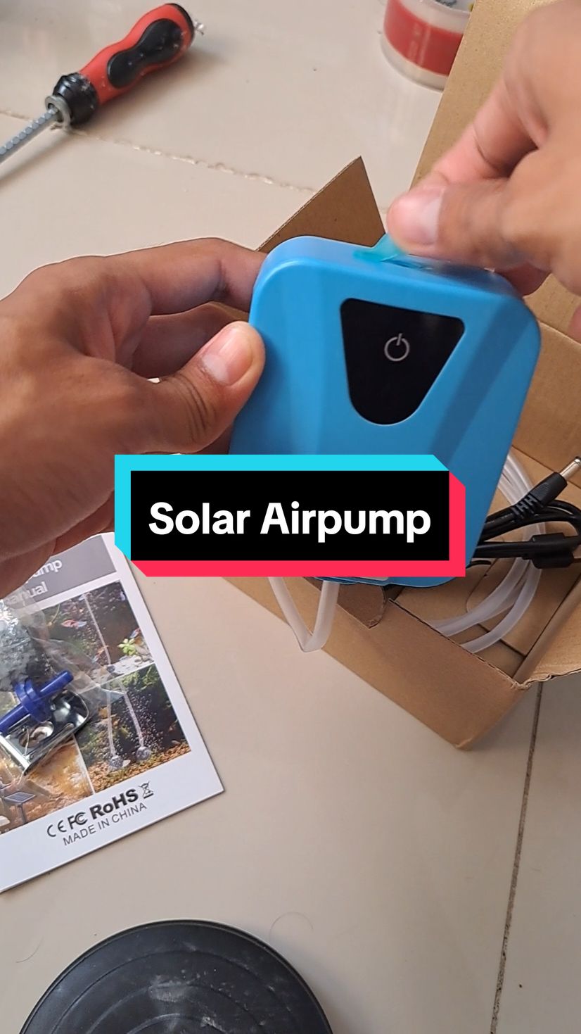 An excellent option for outdoor setup 👌  Try in the yellow basket #philippines #Fishtok #fishfarming #guppybreeding #fishkeeping #pond #guppy #grooming #solar #SolarPanel #SolarAirpump 