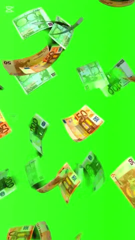 AVGreenScreen | SFX : Cash Money Euro Banknotes Falling 🤑💸🍀🟩 #greenscreen #sfx #money #banknotes #euro #soundeffects 