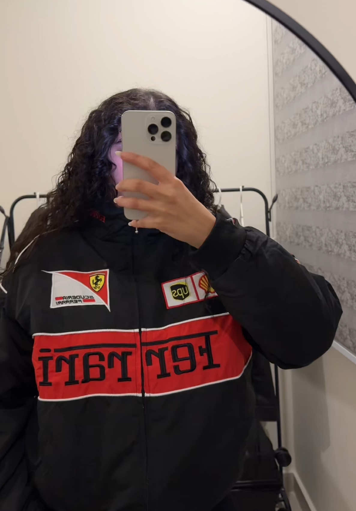 Obsessing over this jacket 🫶🏽 #ferrari #ferrarijacket #f1 