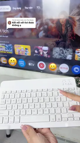 Trả lời @Thư Đoàn kết nối tivi dể dàng, thao tác đơn giản #banphimbluetooth #banphimgoojodoq #goojodoq #bànphimbluetooth #banphimbluetooth #chuot #chuotbluetoothkhongday #banphim #xuhuong 