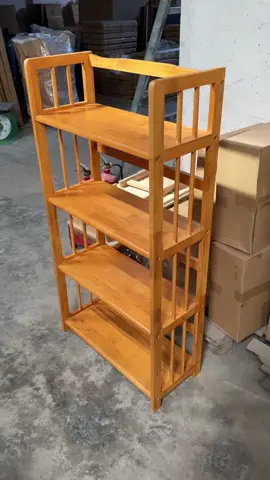 Kệ sách 4 tầng ngang 64cm màu vàng , hàng lắp ráp , gỗ cao su . kệ đa năng đúng hơn. #orihouse #kesach4tang #gocaosu #kedanang 