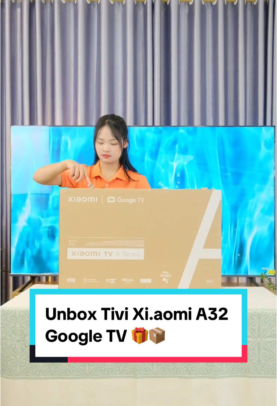 📦 Unbox Tivi Xi.aomi A32 Google TV Gi.á chỉ hơn 3🍠 #XiaomiTháiNguyên #tivigiare #tivithongminh #a32googleTV 