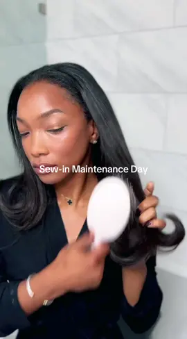 at-home maintenance on my extensions @Dyson USA @Olaplex @Gisou @pradabeauty 