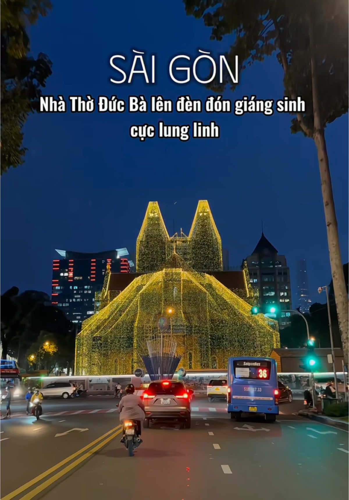 Nhà Thờ Đức Bà lên đèn đón giáng sinh 2024 cực lung linh #lacasaigon #saigon #giangsinh2024 #checkingiangsinh #nhathoducba #xuhuong #fyb 