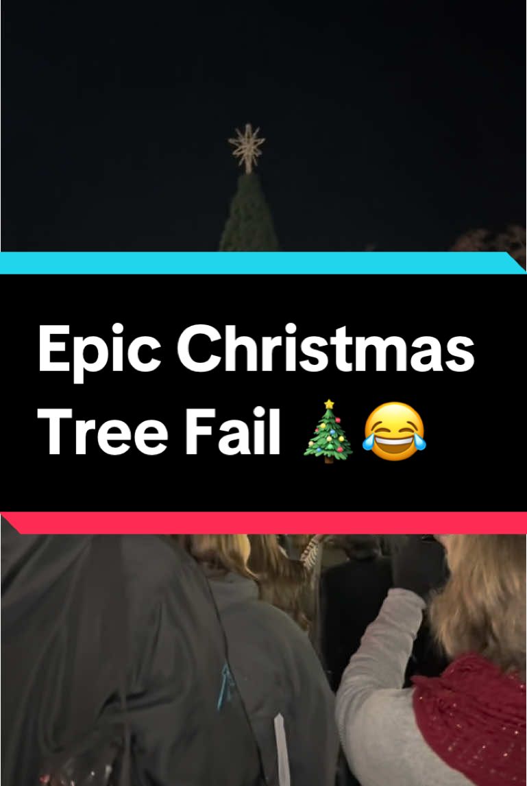 The most disappointing Christmas Tree lighting in Lexington NC 🎄😂 #fail #ChristmasTreeLighting #ChristmasTree #LexingtonNC 