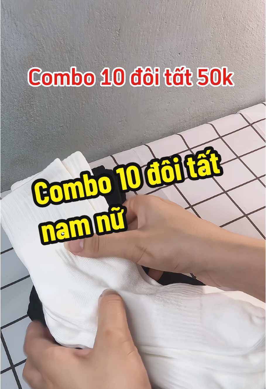 Combo 10 đôi chỉ 50k #tatchan #vo #tatchannamnu #tat #xuhuong #combo10doitat 