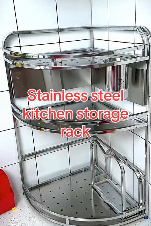 Durable stainless steel kitchen rack. Very useful for daily life.#kitchen #stainlesssteel #KitchenHacks #kitchenware 