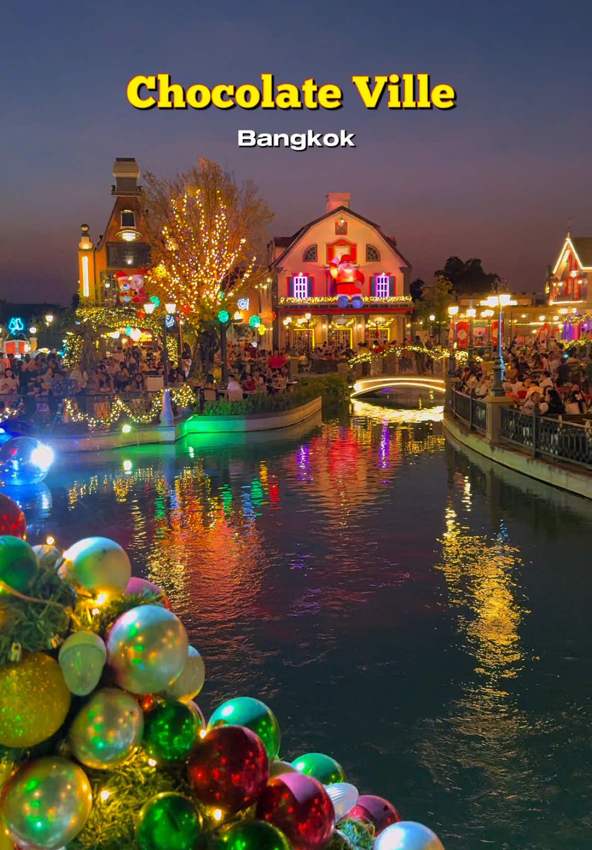 Welcome to Disneyland of Thailand.  Welcome to Chocolate Ville Bangkok.  Visit Chocolate Ville Bangkok. One of the most romantic open air restaurant and cafe. Spend evening here, Best place to visit with family.  📍Chocolate Ville Bangkok  @chocolateville  #bangkok #bangkokthailand #chocolateville #thailandtravel #fypage 