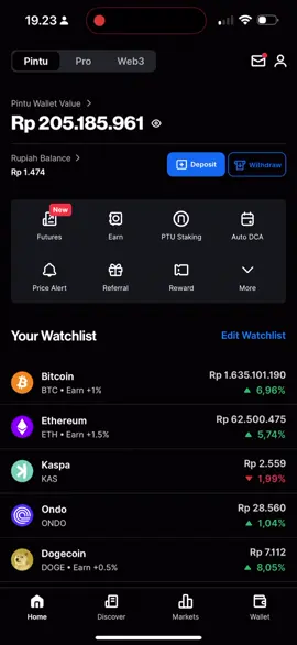 Update koleksi coin di #Pintu So far naik lumayan .. alt coin ikut bullish rally efek btc ATH .. Ada potensi btc hit $120k di 2025 kuartal awal .. Note ini hanya koleksi porto micin yg ada di #pintu .. bukan porto utama .. yang mau ikut dpt mapping gold dan btc bisa ikut msuk channel tele .. #crypto #btc #trump #eth #solana #pepe #doge #elonmusk #altcoin #airdrop #shiba #bonk #floki #bull #bullish #profit #xrp #xrpcommunity #coq #ondo #doge #bullrun #altcoin 