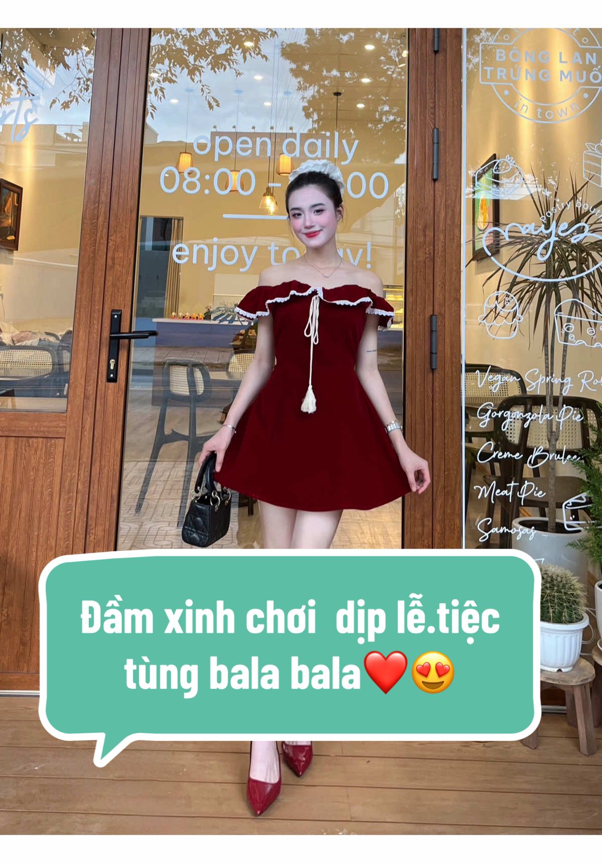 Đầm váy nữ thiết kế chất nhung cứng cao cấp đầm đỏ trễ vai bèo ren trắng cột nơ dáng xoè ngắn cho nàng đi chơi noel,TẾT Women Tre Dress tết#laligachampion #xuhuongtiktok #bánn #ao #tết2024 #lễ #đầm_xinh #đầm #Body Xẻ Tà đùi Cổ Vuông Hay Day #đầm 