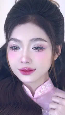 Makeup chụp ảnh tết😍 #chupanhtet #aodai #tocxinh #makeup #december #viral 