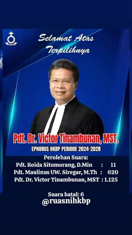 Selamat kepada Amang Pdt. Dr. Victor Tinambunan MST, memperoleh suara terbanyak dalam Pemilihan Ephorus HKBP, untuk Masa bakti Periode 2024-2028. Sinode Godang HKBP ke 67. Semoga HKBP makin maju dalam pimpinan Tuhan melalui HambaNya Ompui Ehorus yang baru. Debata Mangaramoti 😇😇 #hkbp #batak #horas #naposo #natal #win #ephorus #natal #desember #christmas #music 