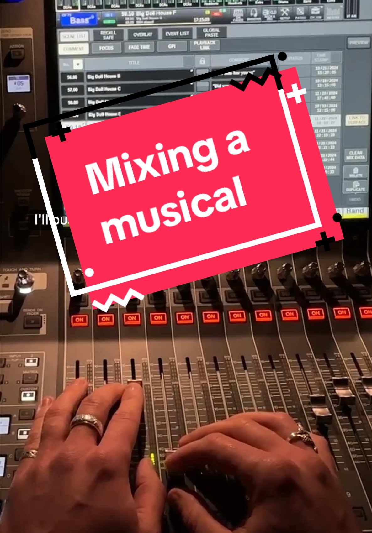 A brief overview of mixing a musical #theatresound #behindthescenes #howitsmade #musicaltheatre #soundengineer