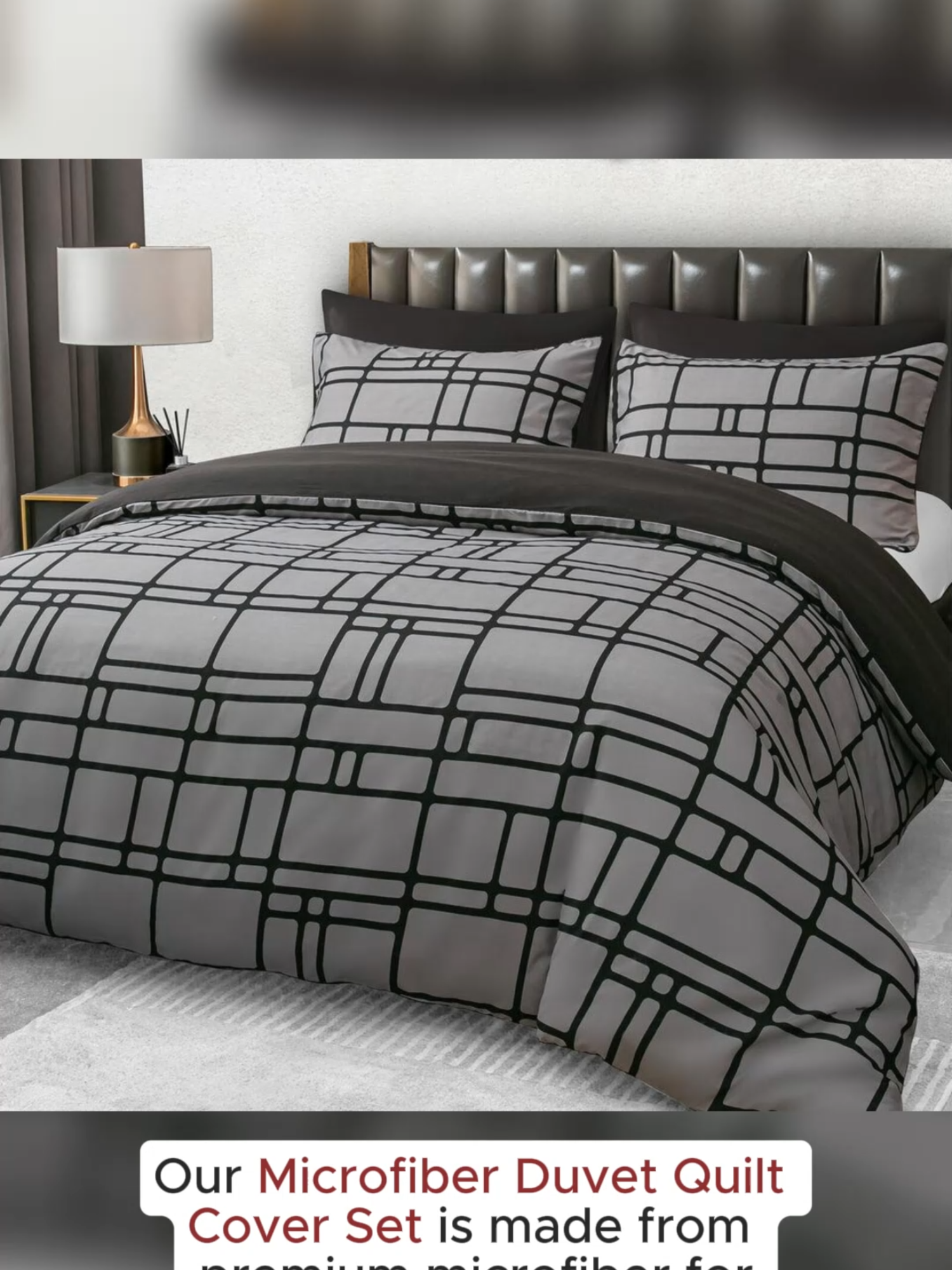 #duvet Bricks Grey & Black Print Duvet Cover Set with Pillow Cases Free Shipping #duvetcover #duvetcoverhack #duvetboa #duvetemmma #bedding #beddingsets #beddingset #beddingdecor #beddings #beddinginspo #beddingstyle #quilt #quilting #quiltcover
