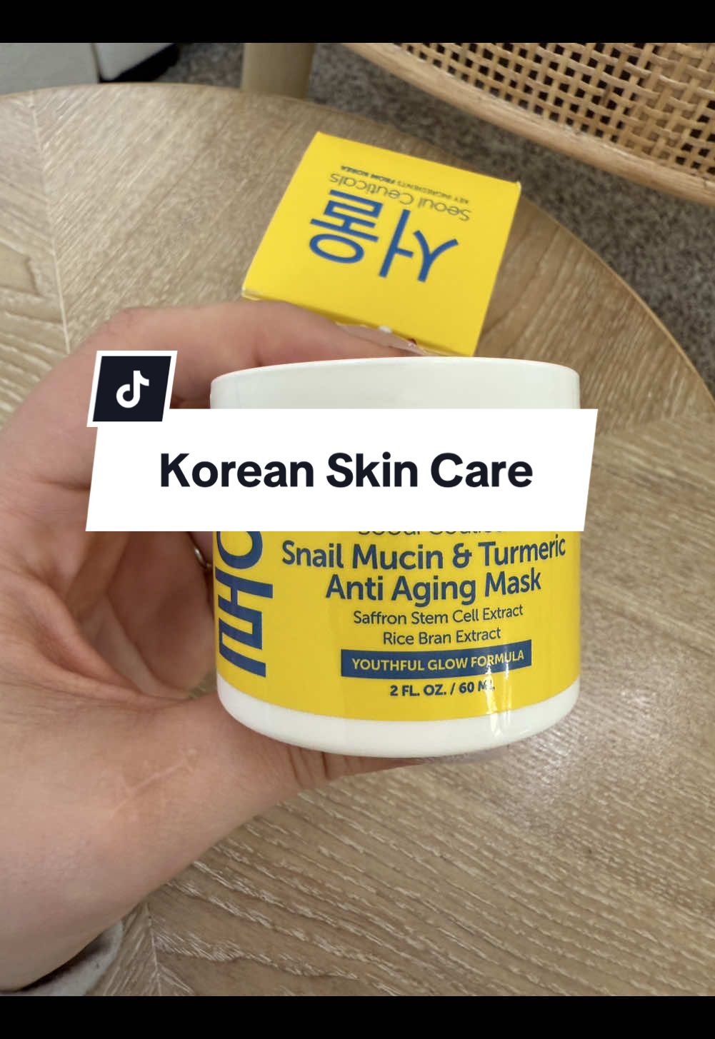 Korean skin care must have! @Seoul Ceuticals Tumeric and Snail mucin anti-aging mask is my new favorite skin care product!  #skincare #mask #antiaging #tumeric #snailmucin #koreanskincare #moisturizer #fyp 