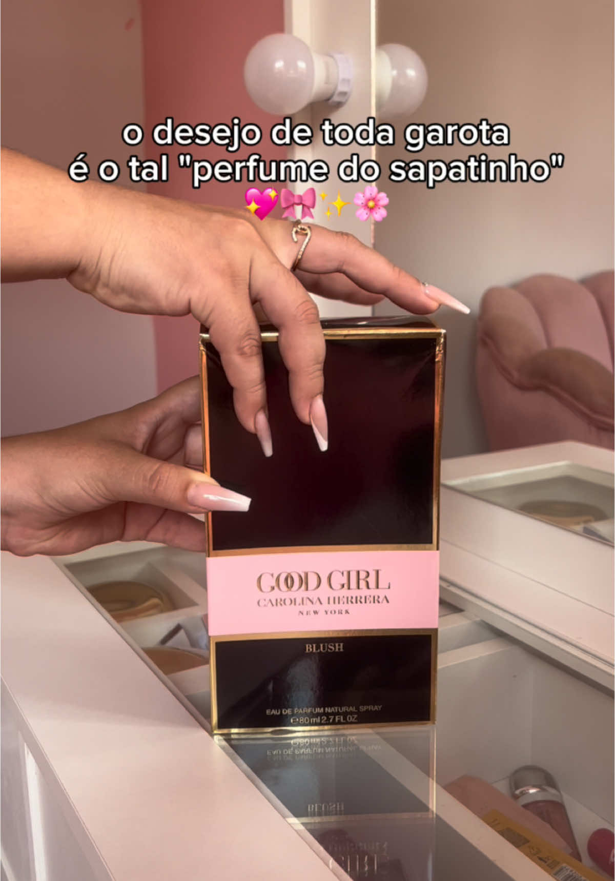 Meu perfume favorito 🥹🌸😍 #goodgirlblush #carolinaherrera #perfume #autocuidado #autocuidadofeminino * #autocuidadofeminino #girl #coquette #coquetteaesthetic #pinterest #pinterestaesthetic #rosa #pink #explore #explorar #fy #foryou #viral