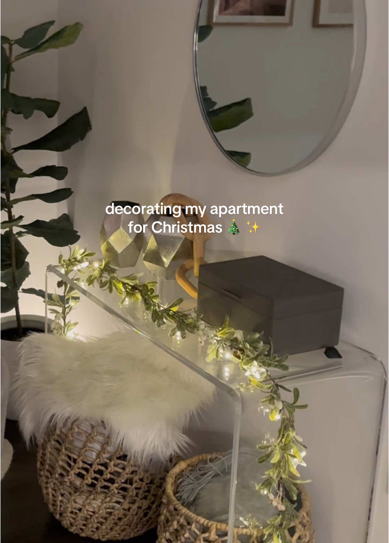 My Winter Wonderland 🎄✨ #christmasdecorations #christmasdecor #christmastok #organizedhome #homedecor #apartmentdecor #christmastiktok #adventwrearth #holidayvibes #holidaydecor #decoratewithme