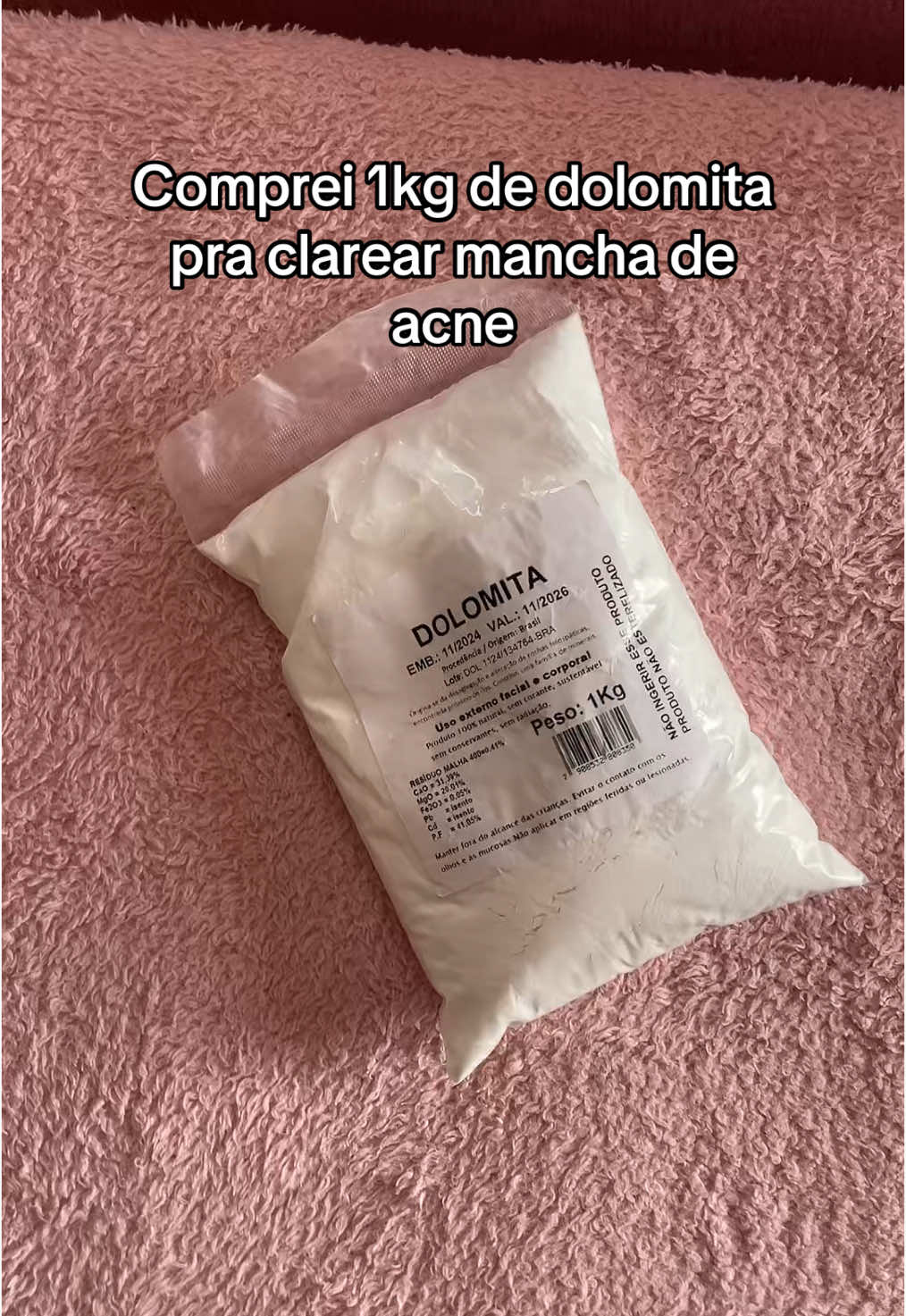TEM QUE FUNCIONAR #dolomita #clarearmanchas #acne #peleacneica #manchasdeacne #comoclarearmanchas 