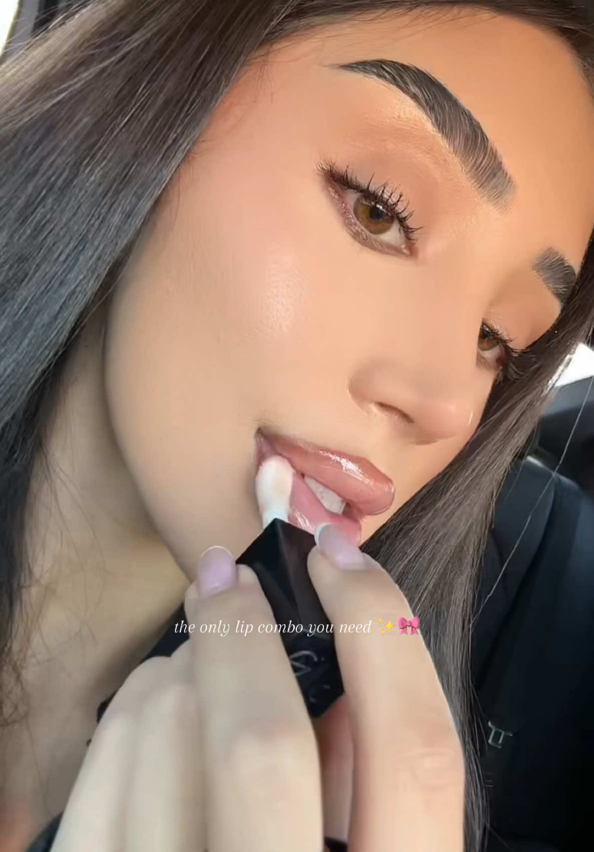 morphe bite me, myx butter gloss fortune cookie, elf clear gloss! #lipcombo #lipstick #lips #fyp #foryoupage #fypシ 