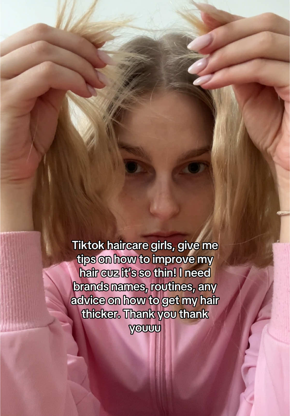 Help a girly out #haircare #hairtok #thinhair #hairtips 