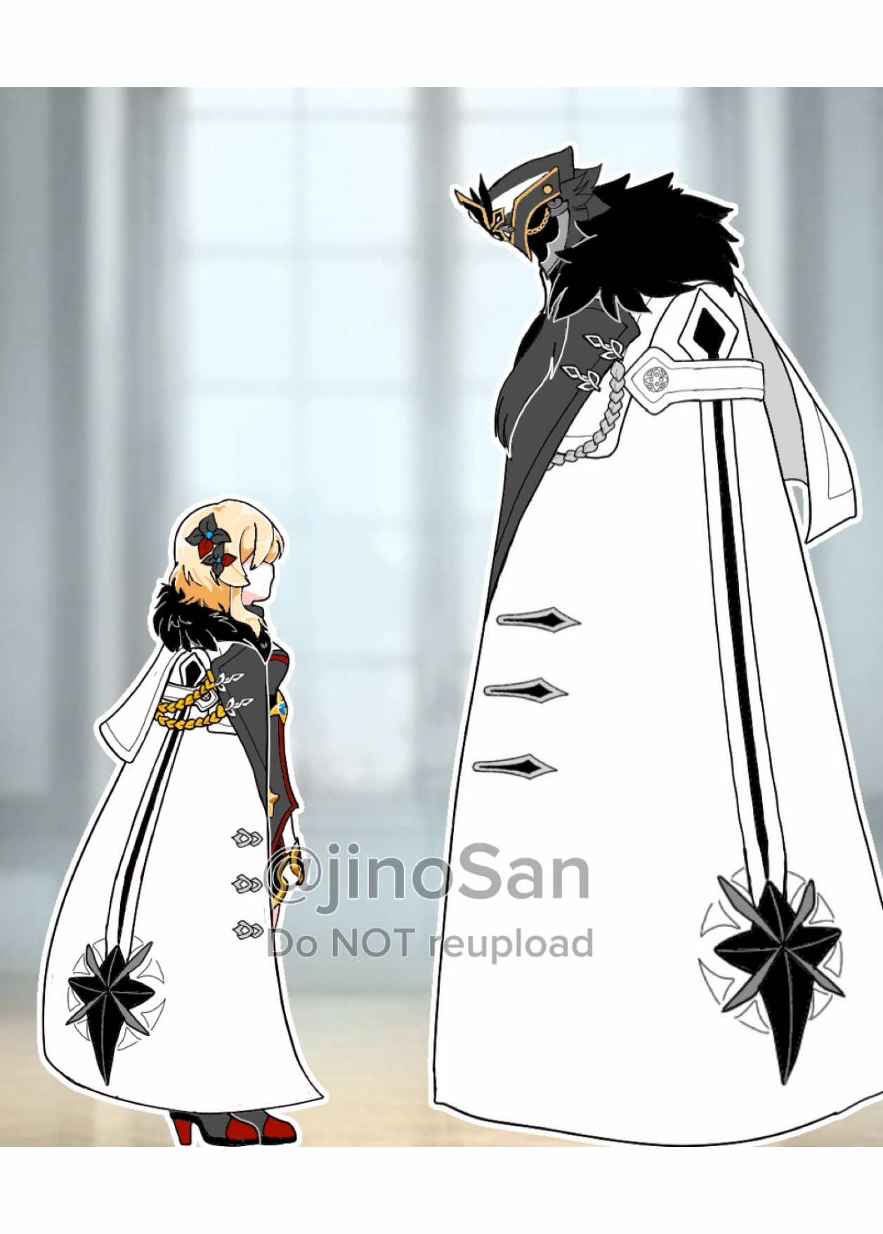 Short people’s perspective must be respected U_U  (Updated the old animation)  @Jino  I have few more ideas about Capitano and Harbinger Lumine , just hope my health won’t betray me XD #hoyocreators #GenshinImpact #Capitano #Lumine #harbinger #fatui #harbingercapitano #ilcapitano #snezhnaya #natlan #short #capilumine 