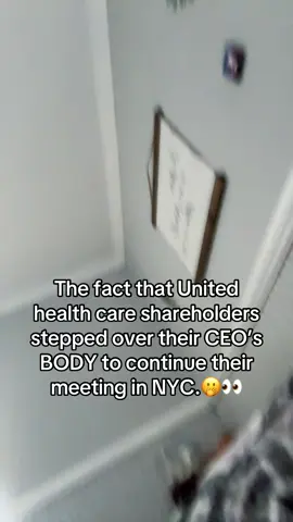 Source in comments that MEETING WAS ENDED once they realized it was him though.☠️#UHC #unitedhealthcare #corporategreed #corporatelife #assasin #healthcare #insurance 