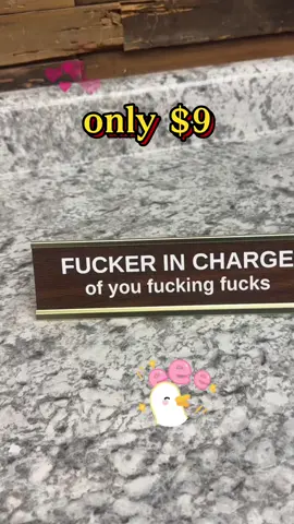 Being the F'er in charge is noce sometimes, and sometime you have work on Sunday. #desk #desksign #ferincharge #fingfs