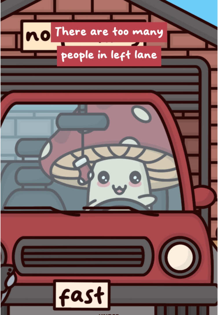 Too Many Cars, Not Enough Ambition 🚗  Original Audio: @Solomon Georgio  #drive #freeway #driving #car #animation #mushroom #bird #understudio