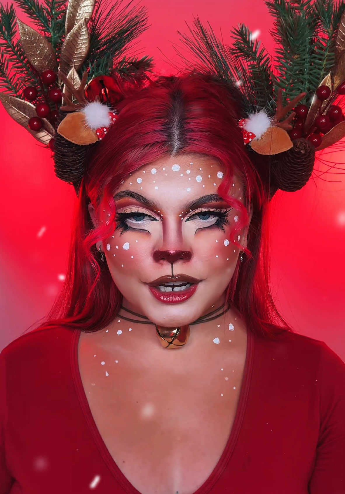 3/12 Rudolph Makeup🎄✨ i’m posting a new creative makeup look every other day on the lead up to christmas!! #christmasmakeup #creativemakeup #reindeermakeup #12daysofchristmas      #creatorsearchinsights 
