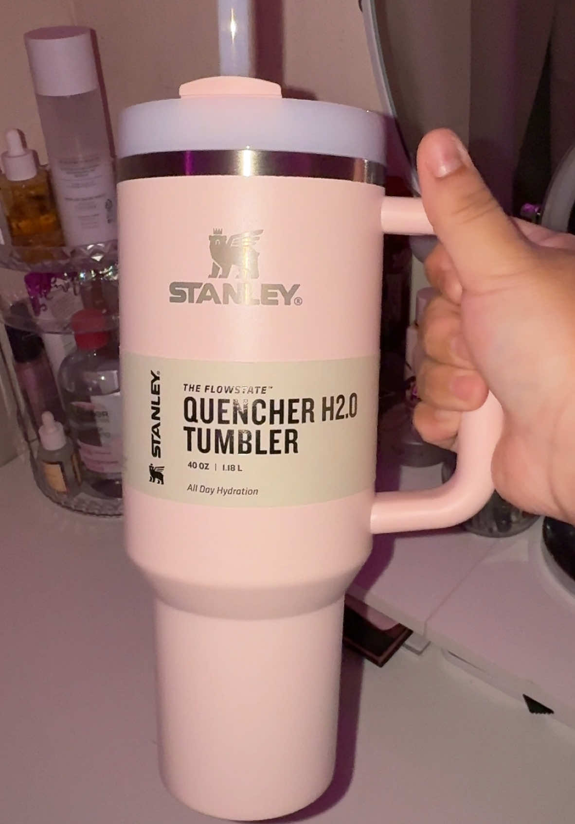 This pink stanley is everything 💕 #StanleyCup #pink #girlythings #giftideas #pinkstanley #fyp #ForYou 