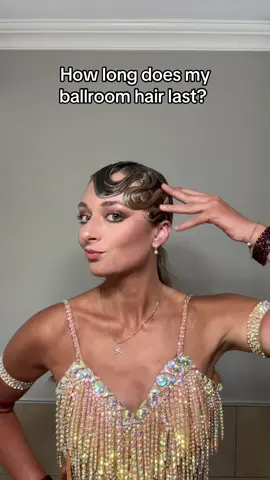 It could stay in forever with all the gel and hairspray… #ballroom #ballroomdance #ballroomhair #ballroomdancing #hair #hairstyle #hairtok #hairtransformation #hairspray #hairgel #gel #gorillaglue #dance #dancer #dancecompetition #competition #viral #foryou #fyp 