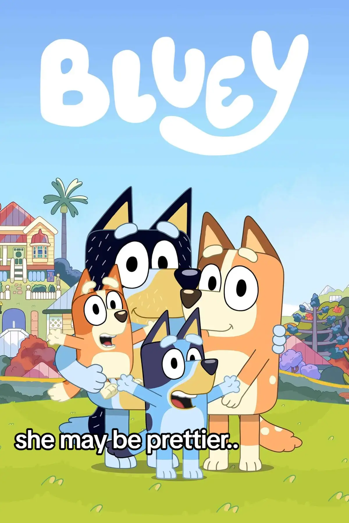 The way my kids and I have absolutely watched EVERY episode and minisode of Bluey AT LEAST 50 (and that's probably a low number) times should be a crime 😂 granted, I don't mind as we all love Bluey! my 2 daughters, husband and I perfectly embody the Heeler household and it makes me so happy! #bluey #blueytok #blueyheeler #blueyshow #blueyfan #shemaybeprettier 