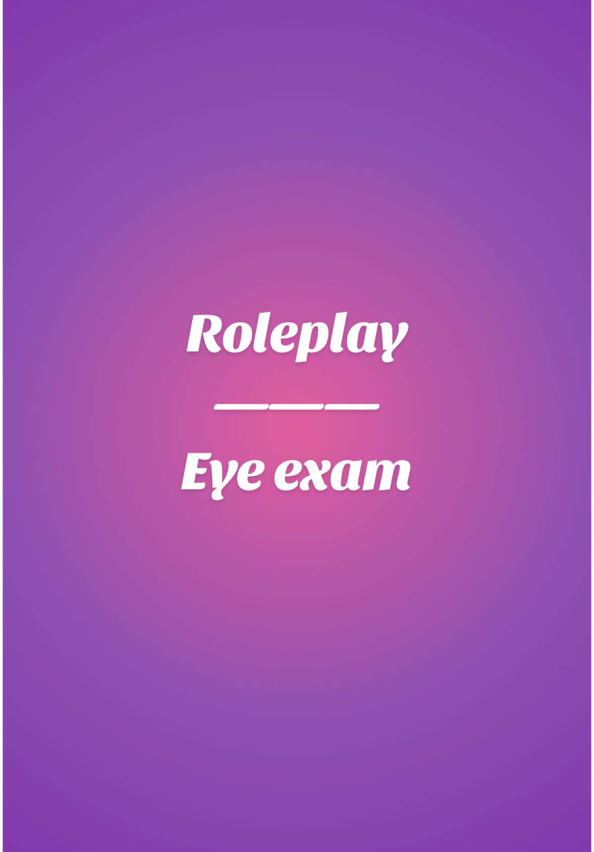 Sit back and relax 😌 I’m a professional bb #asmrvideo #roleplay #eyeexam #asmreyeexam #lighttriggers #relax 