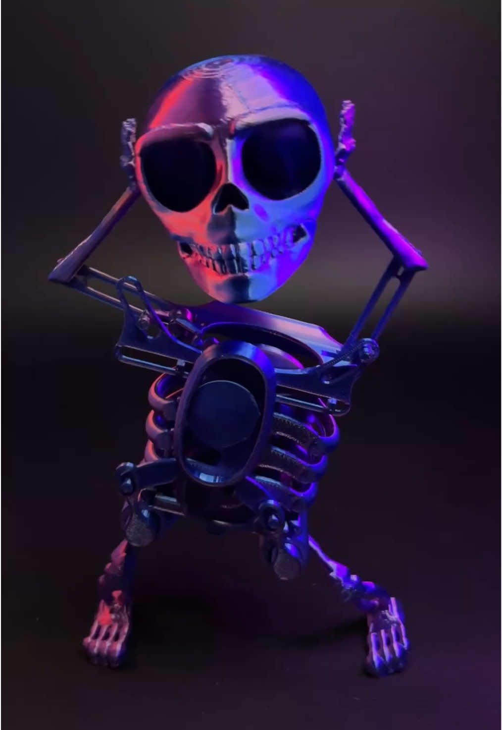 3D-printed wind-up dancing crazy skeleton by Dancingtoys!💀🕺 Bring it to life with a turn of the key and watch it groove. A fun and spooky addition to any collection!👾✨ #3d #3dprinting #3dprint #3dprinter #3dprinted #print #printing #3dartist #idea #ideas #nk3dlab #lab #plastic #plastic3d #filament #bambu #bambulab #bambulabs #skeleton #dance #dancing #windup #toy #toys #game #spooky
